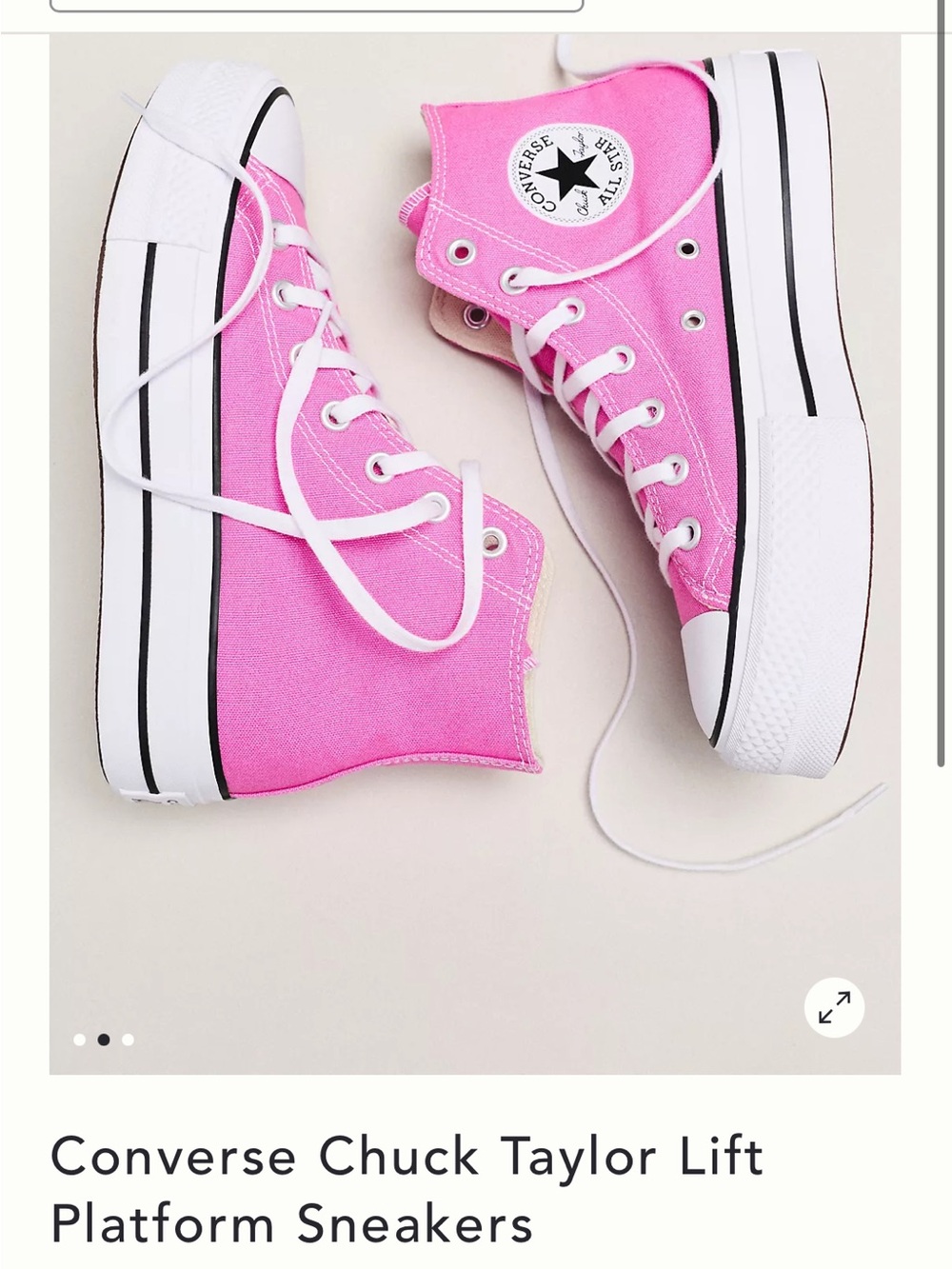 Converse High-Top Platform Sneakers in Bright Pink - Picture 1 of 5